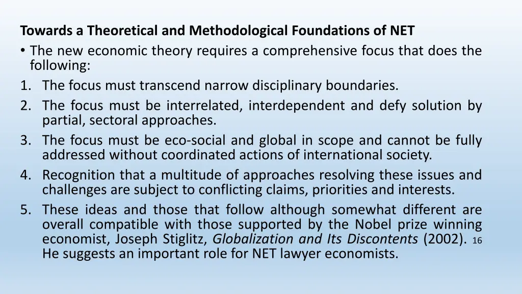 towards a theoretical and methodological