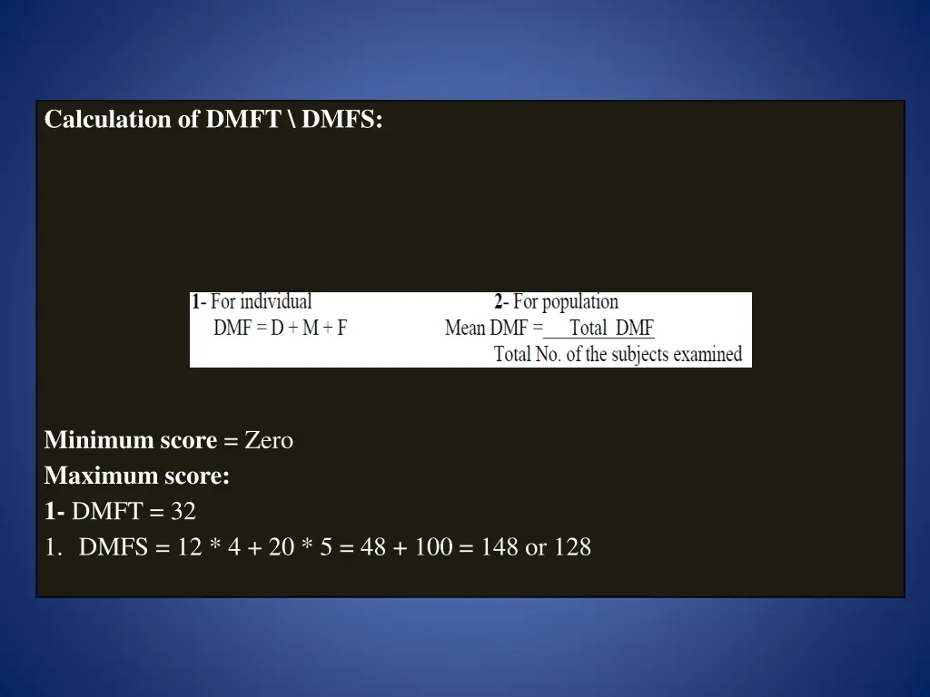 calculation of dmft dmfs