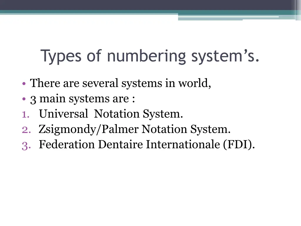 types of numbering system s