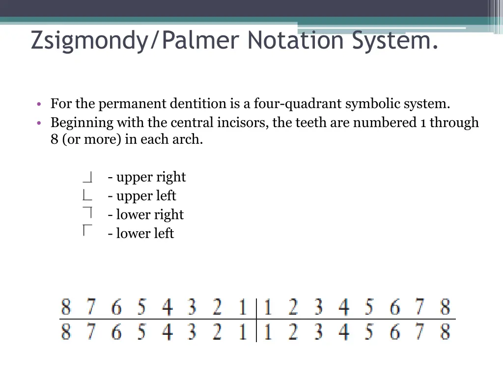 zsigmondy palmer notation system 1