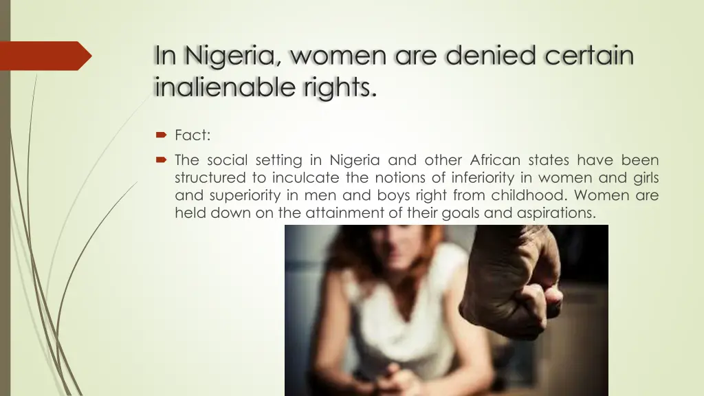 in nigeria women are denied certain inalienable 2