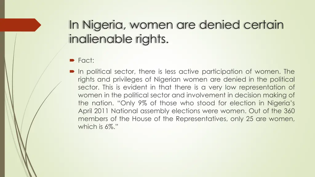 in nigeria women are denied certain inalienable 4