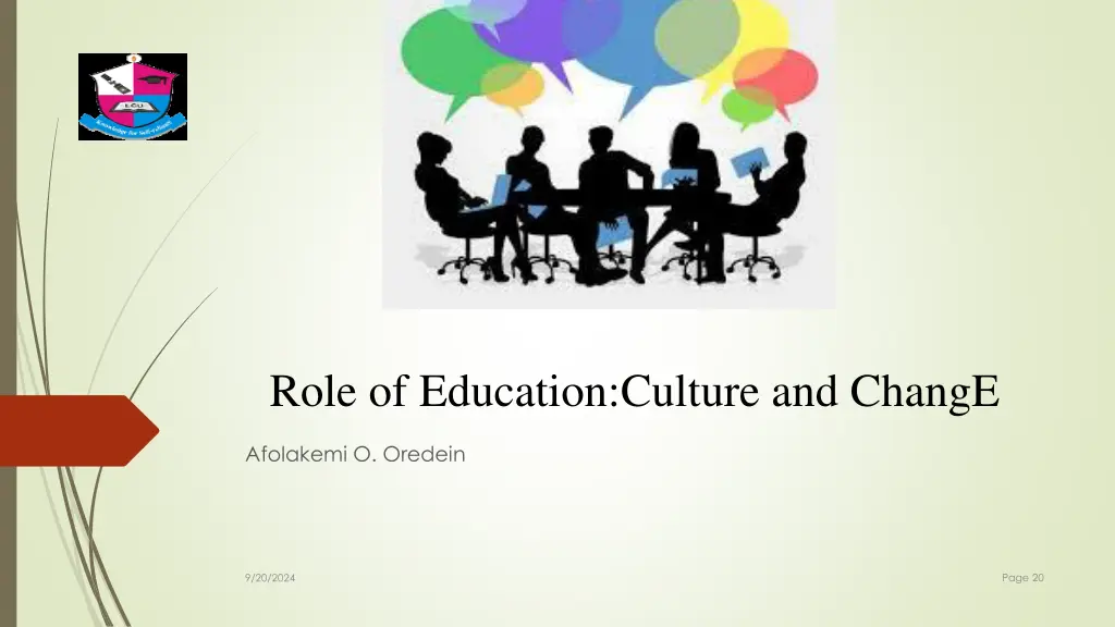 role of education culture and change