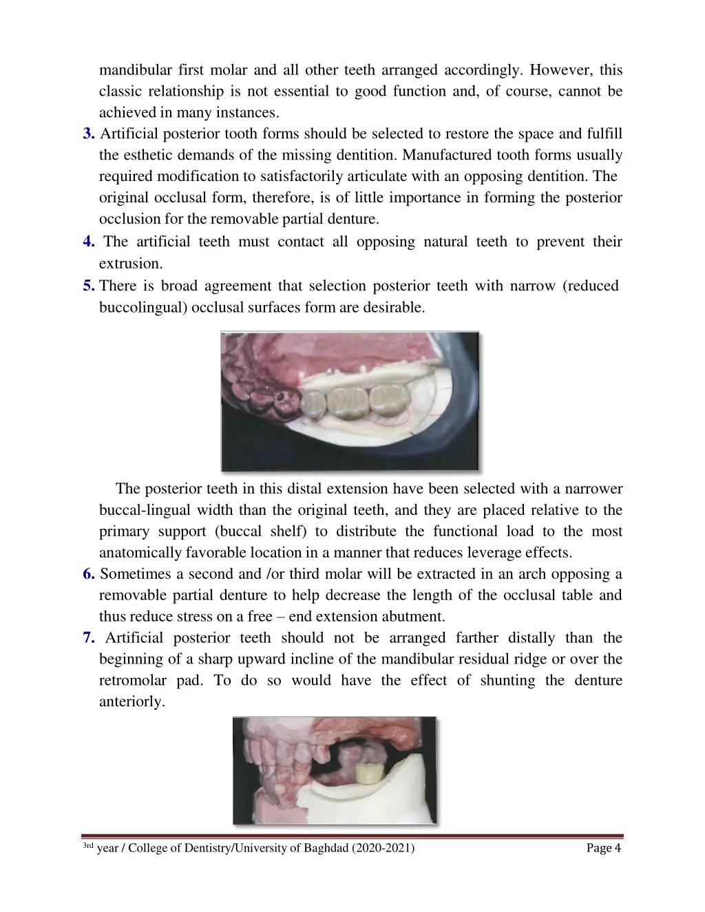 mandibular first molar and all other teeth