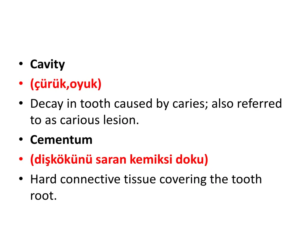 cavity r k oyuk decay in tooth caused by caries