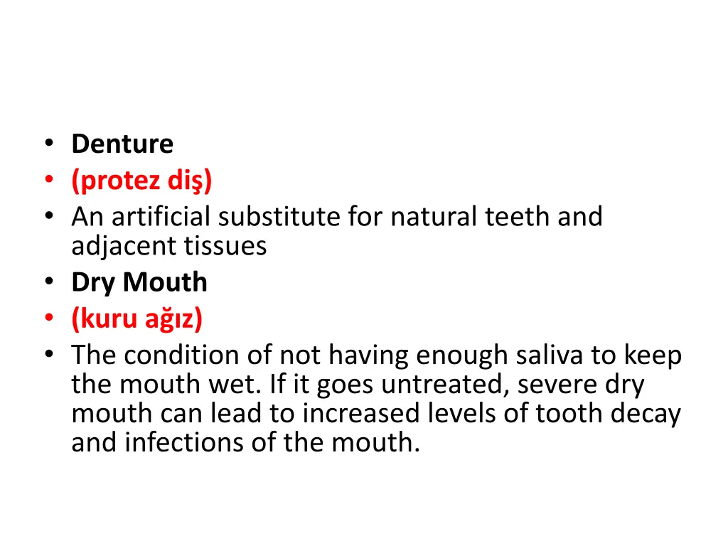 denture protez di an artificial substitute