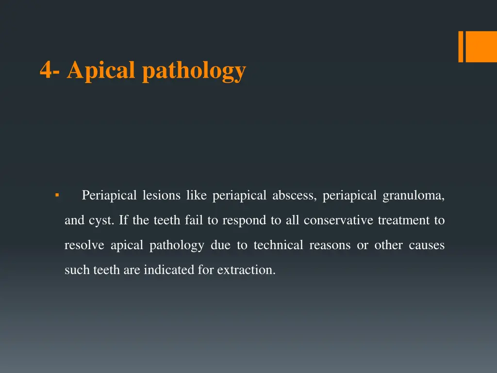 4 apical pathology