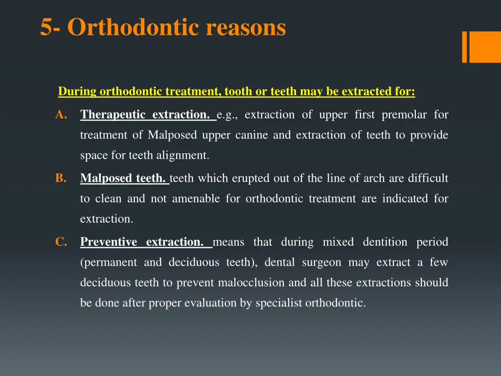 5 orthodontic reasons