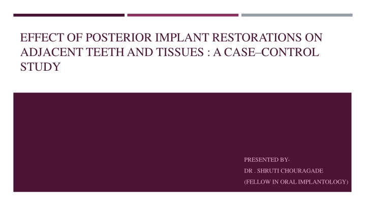 effect of posterior implant restorations