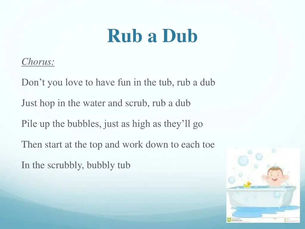 rub a dub