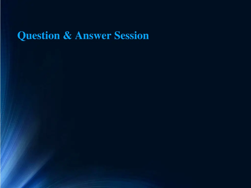 question answer session