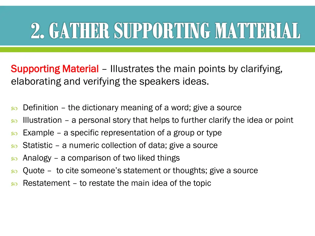 2 gather supporting matterial