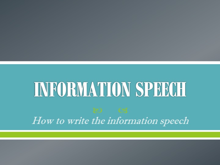 information speech