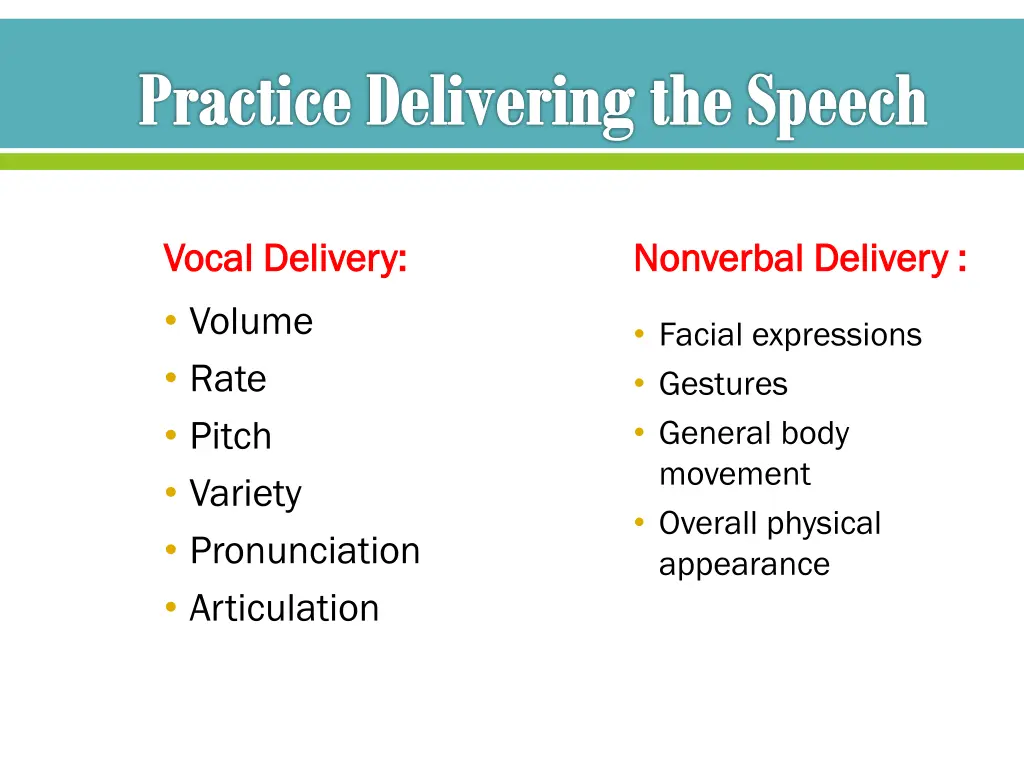 practice delivering the speech 1