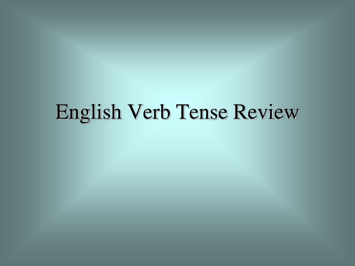 english verb tense review