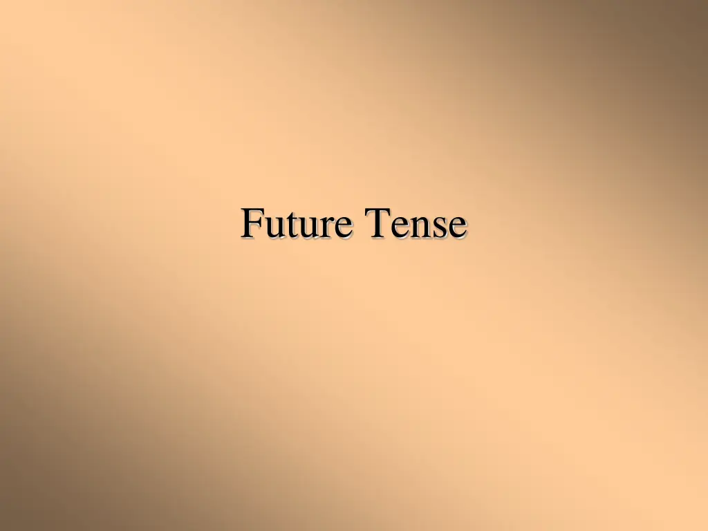 future tense