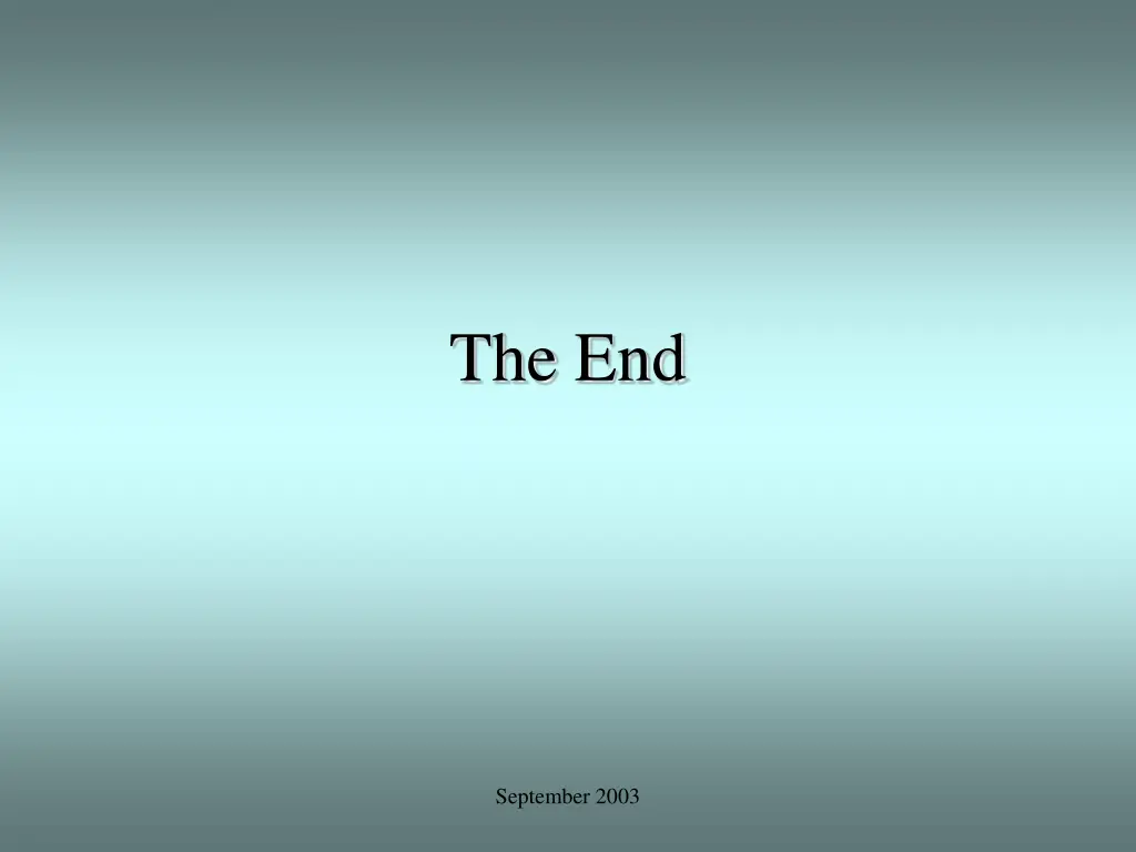 the end