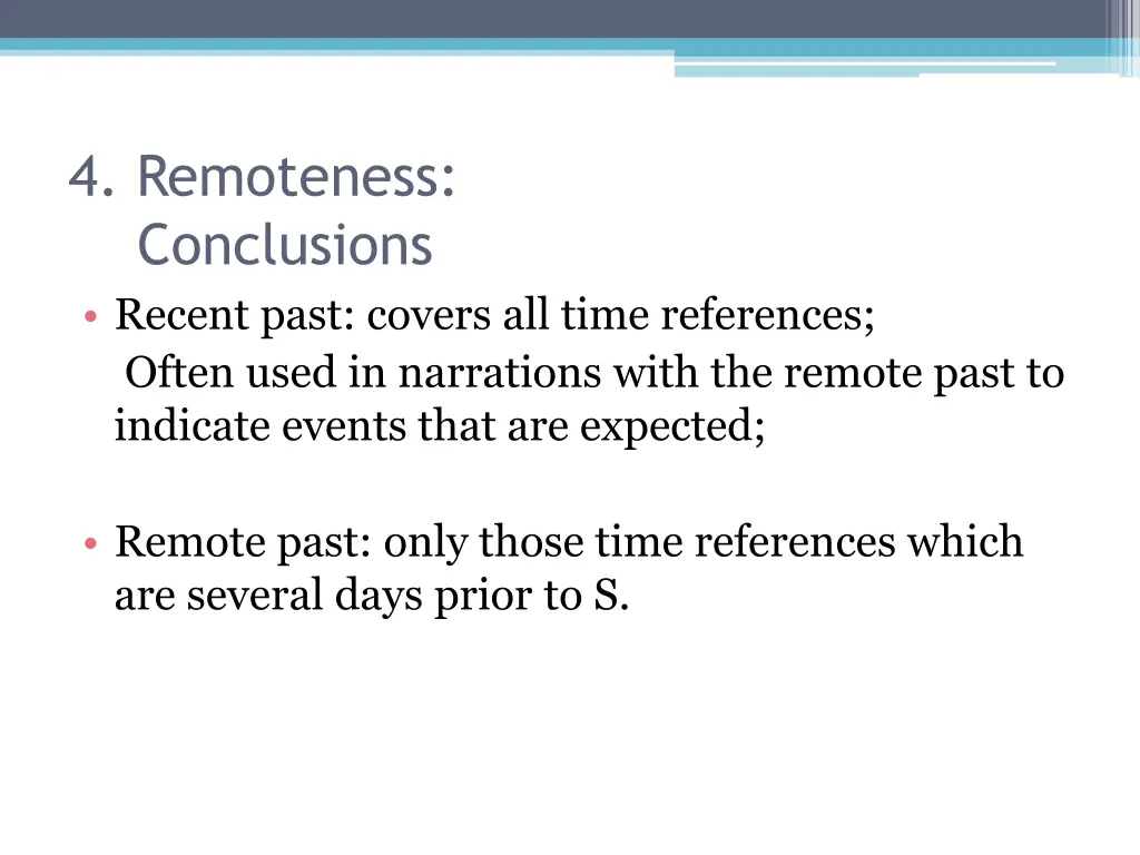 4 remoteness conclusions recent past covers