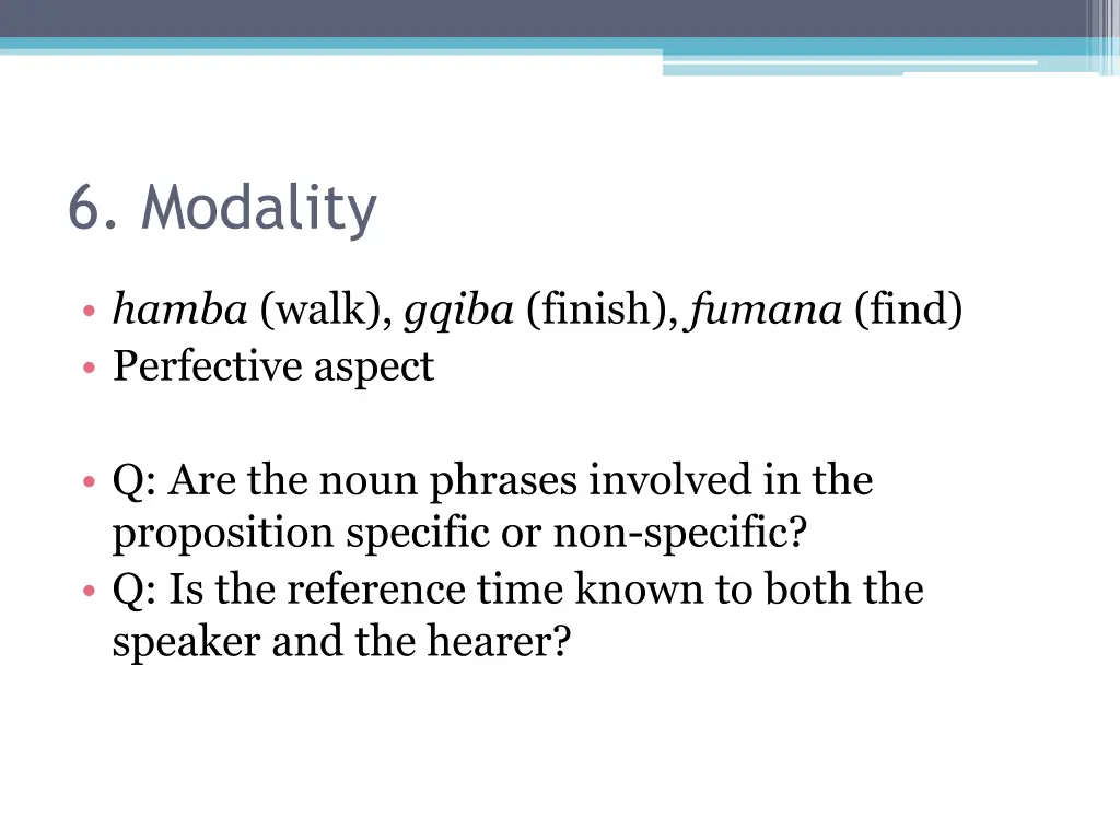 6 modality 1