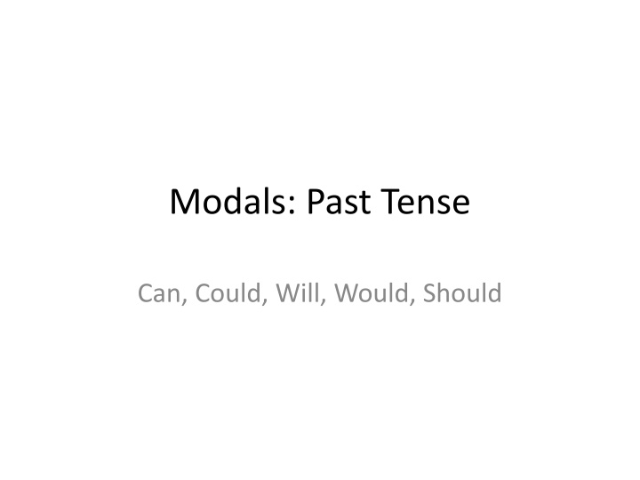 modals past tense