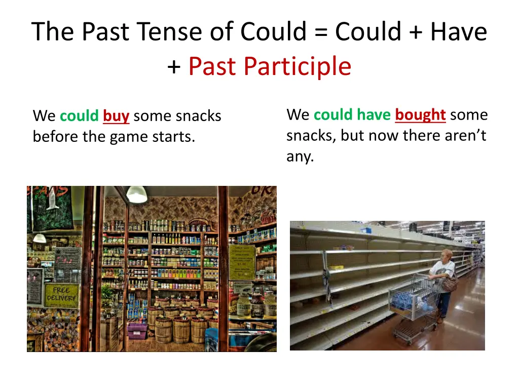 the past tense of could could have past participle