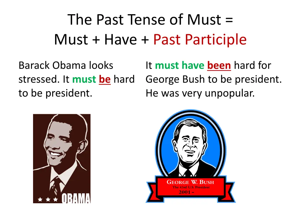 the past tense of must must have past participle