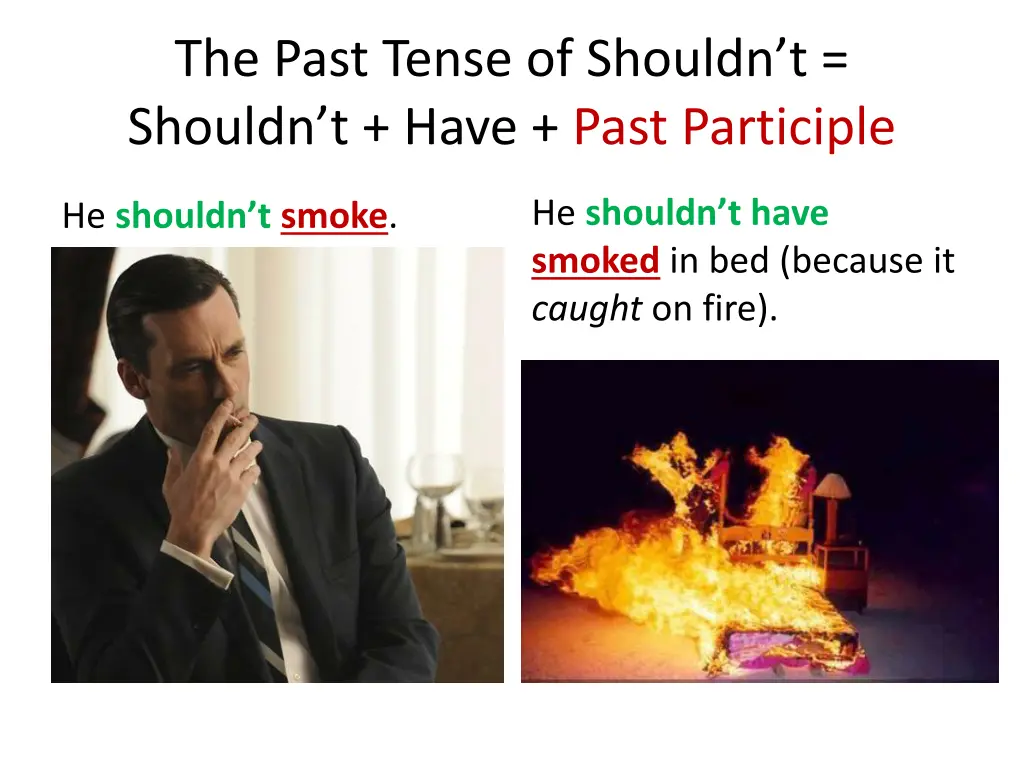 the past tense of shouldn t shouldn t have past