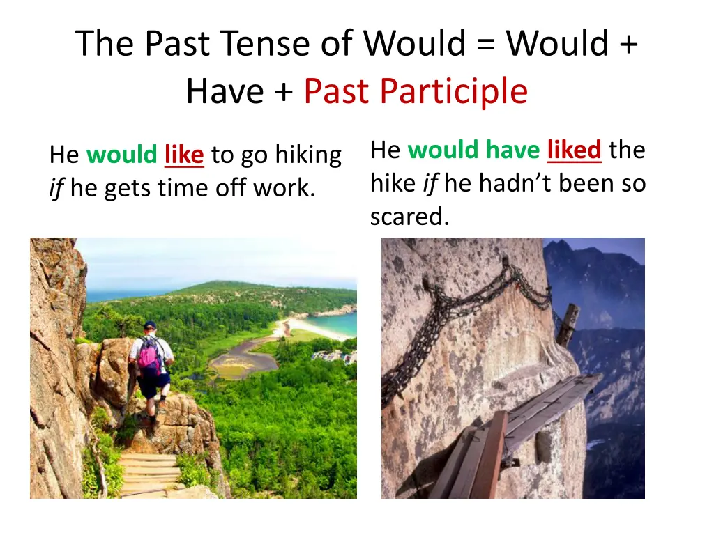 the past tense of would would have past participle