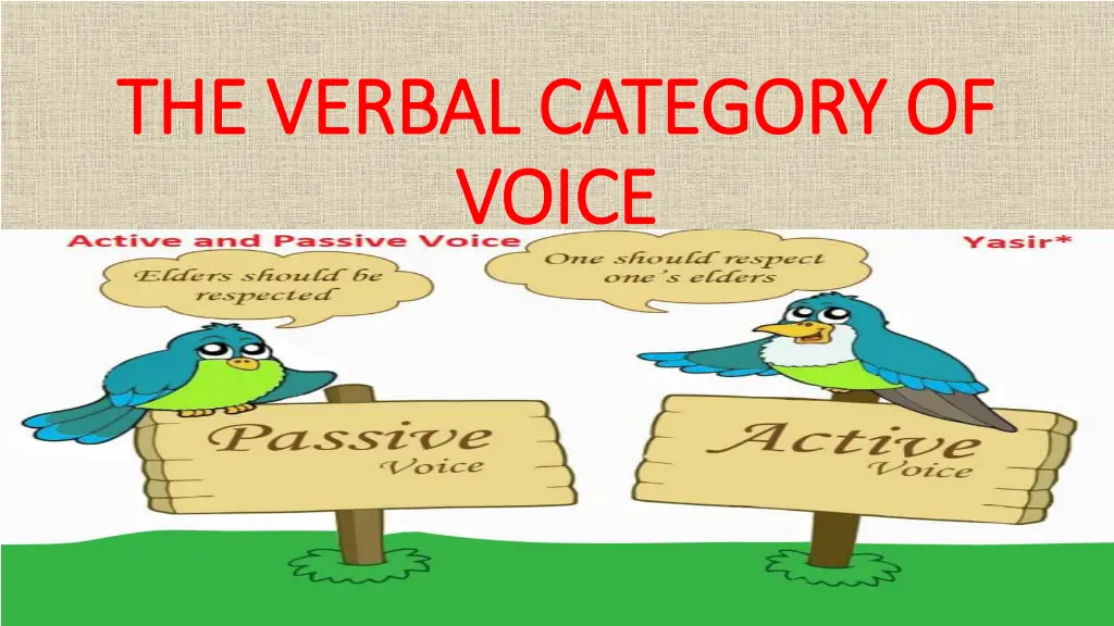 the verbal category of the verbal category