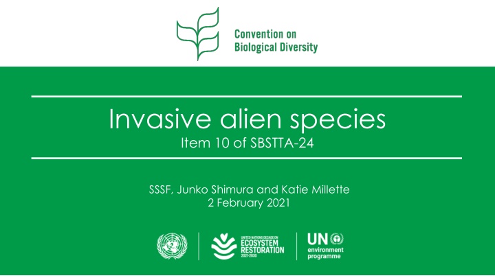 invasive alien species item 10 of sbstta 24