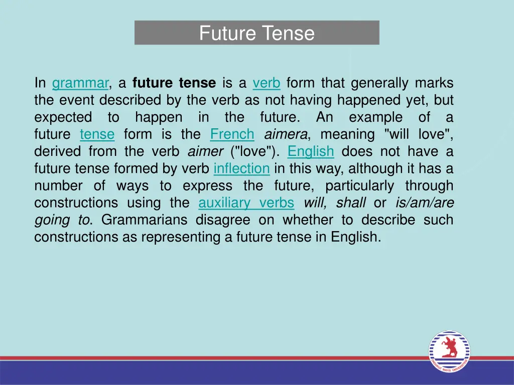 future tense