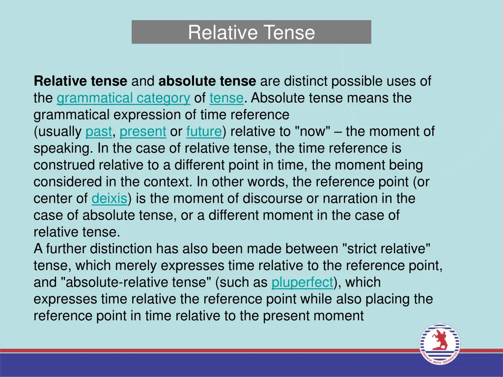 relative tense