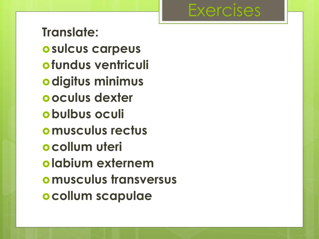 exercises 5