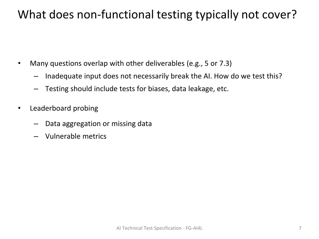 what does non functional testing typically