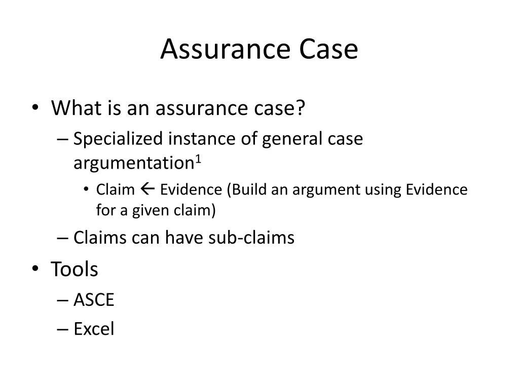 assurance case