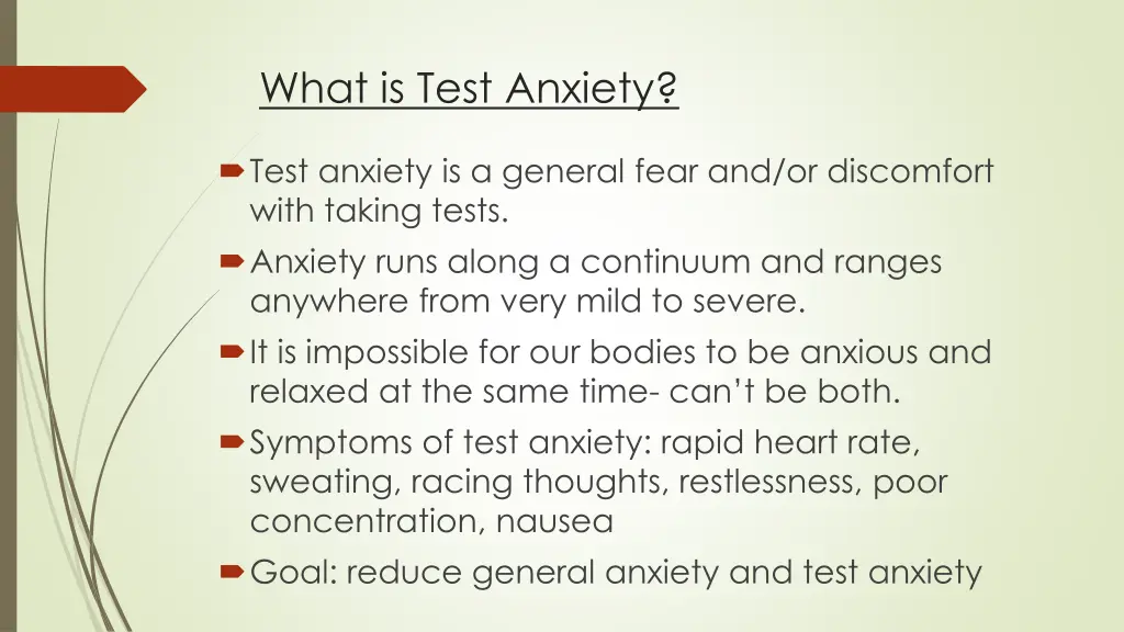 what is test anxiety