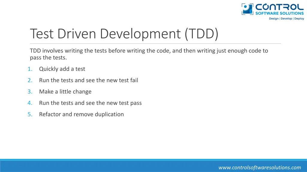 test driven development tdd