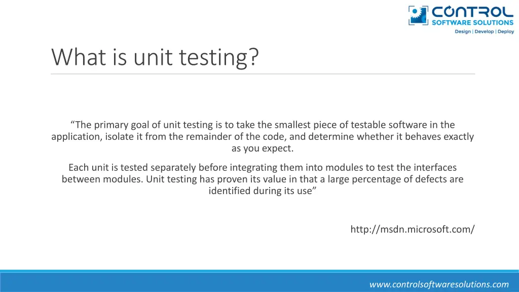 what is unit testing