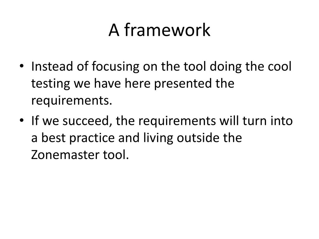 a framework