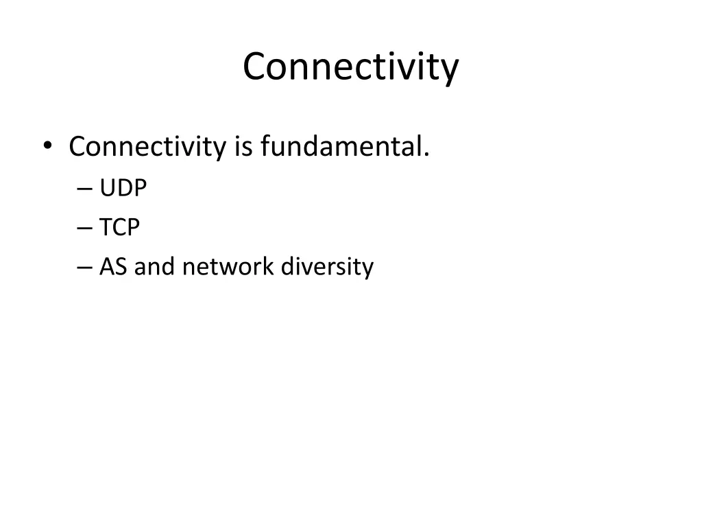 connectivity