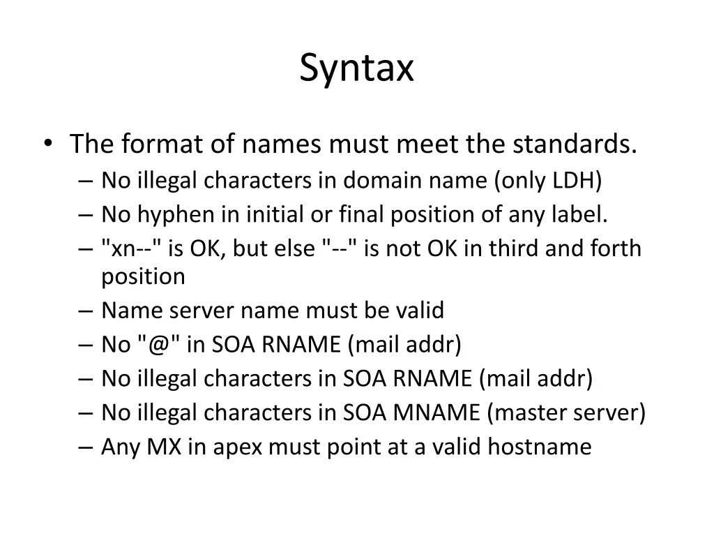 syntax