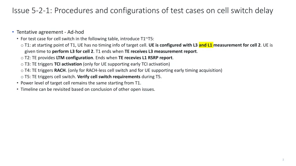 issue 5 2 1 procedures and configurations of test