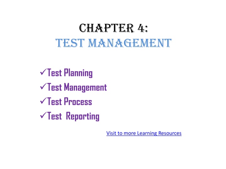 chapter 4 test management