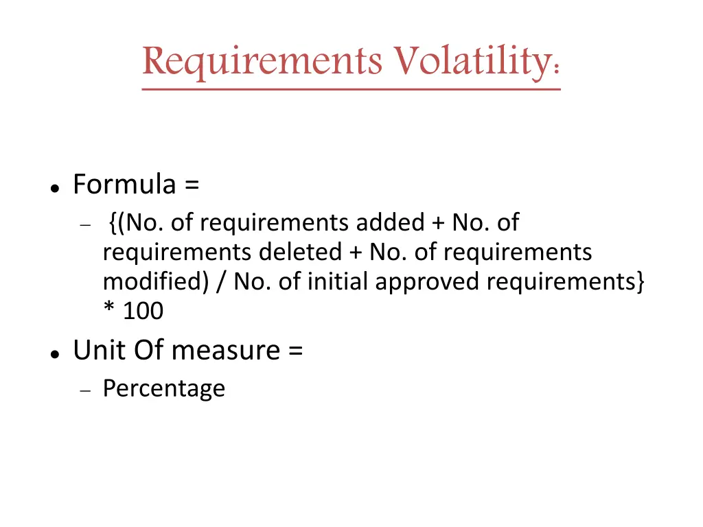 requirements volatility