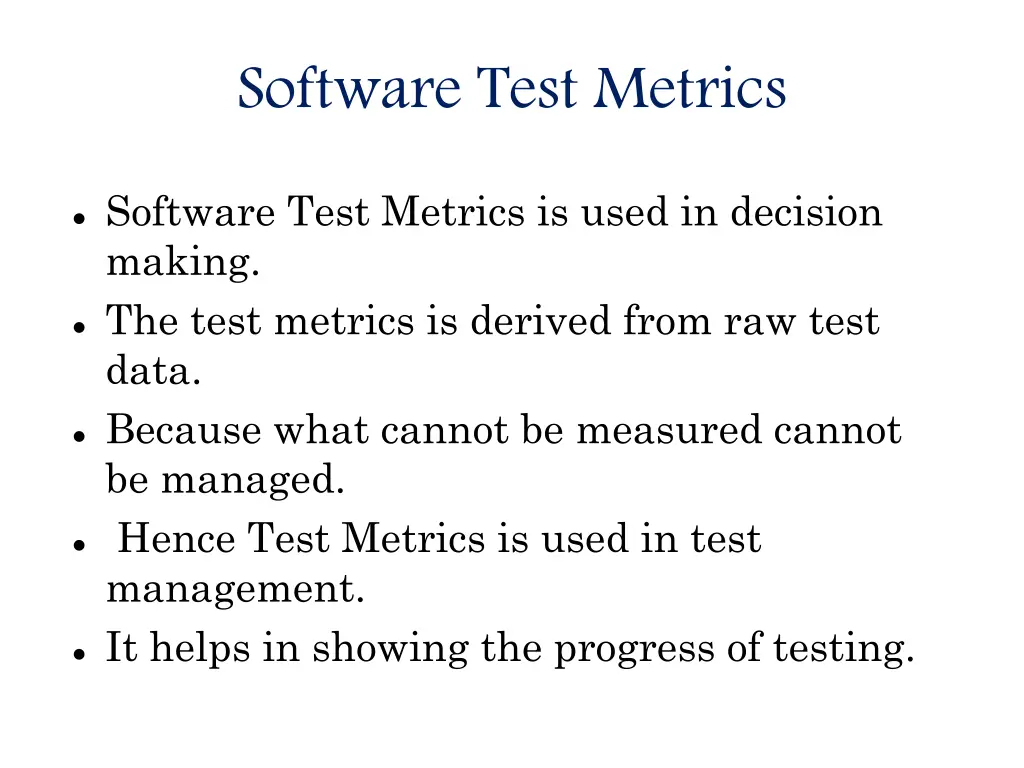 software test metrics