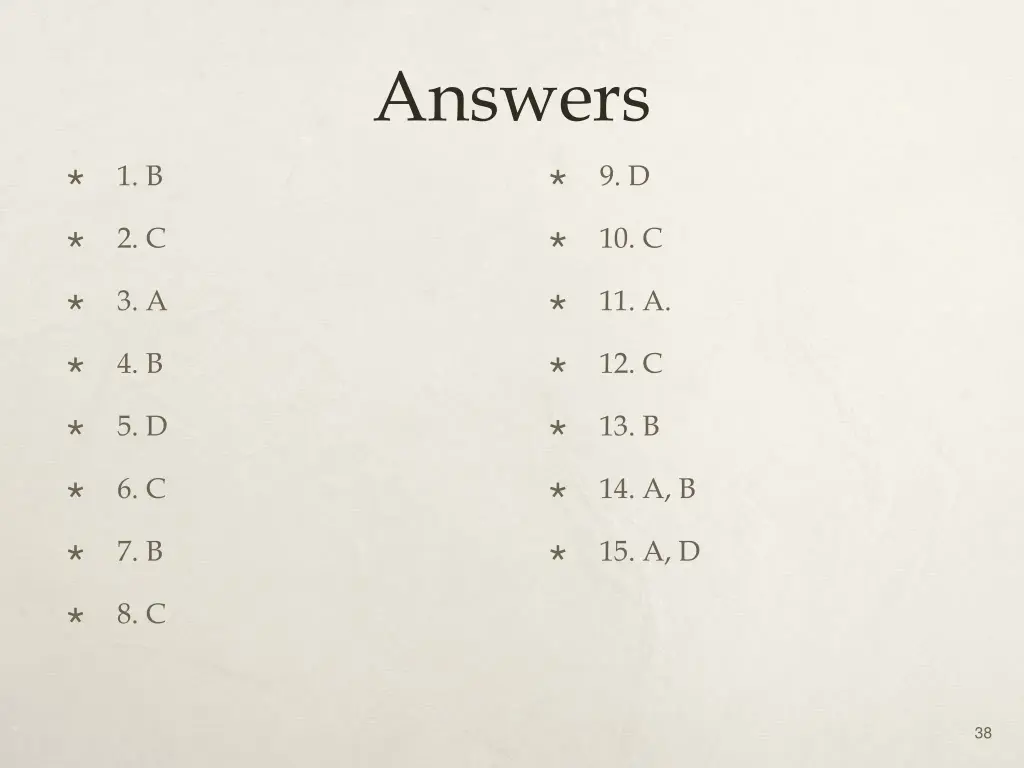 answers