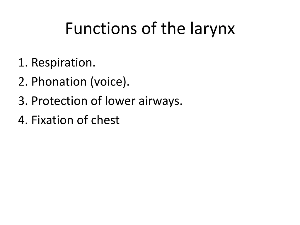 functions of the larynx