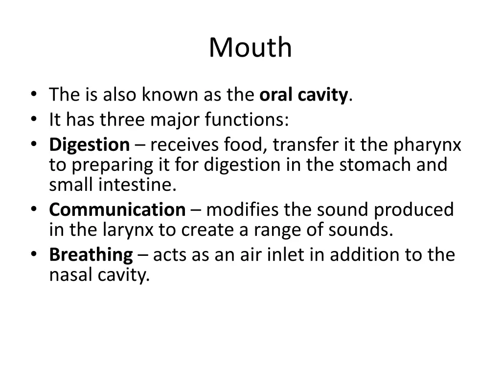 mouth