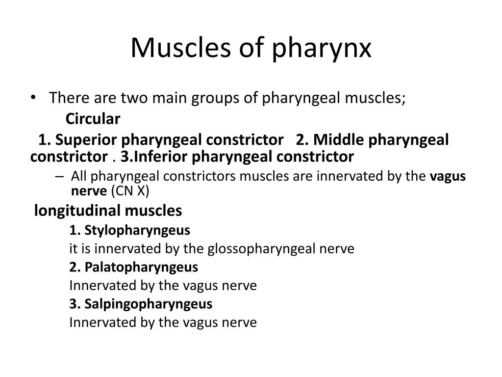 muscles of pharynx