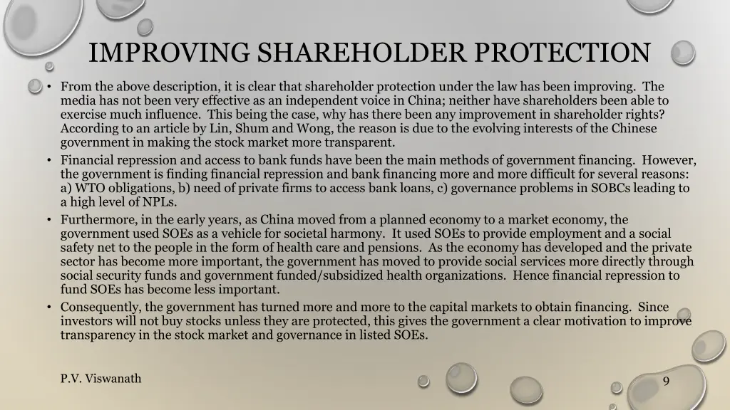 improving shareholder protection